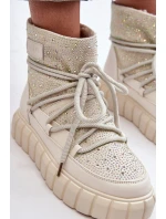 Ocieplené sněžné boty s džetami GOE MM2N4081 bežové