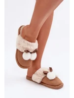Dámské Pantofle S Kožešinou Camel Nartani Dámské Pantofle S Kožešinou Camel Nartani