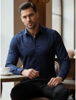 Pánská elegantní tmavě modrá košile FashionStreet DX2477