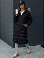 Dámský zimní kabát LUXWARM černý FashionStreet TY4374 Dámský zimní kabát LUXWARM černý FashionStreet TY4374