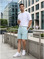Pánské modré teplákové kraťasy FashionStreet SX2631