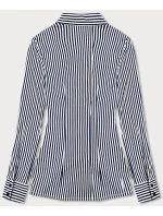 Tmavě modro - bílá pruhovaná košilová halenka (AWY2013) Tmavě modro - bílá pruhovaná košilová halenka (AWY2013)