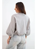 Dámská bavlněná bomber bunda na zip fango zelená Dámská bavlněná bomber bunda na zip fango zelená