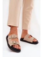 Dámské Sandály Na Platformě S Přezkami Béžové Simbes Dámské Sandály Na Platformě S Přezkami Béžové Simbes