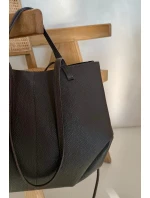 Taška shopper z přírodní kůže čokoládová Halinne Taška shopper z přírodní kůže čokoládová Halinne