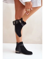 Dámské kotníčkové boty K-99213 černé - Step in style