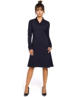 Dámské šaty B044 Tmavě modré - BeWear
