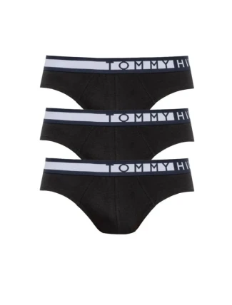 Pánské slipy 3PACK UM0UM01227 Černá s bílou - Tommy Hilfiger