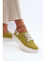 Dámské tenisky MEMORY FOAM SYSTEM BIG STAR NN276003 Limetkové