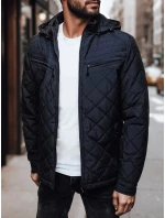 Pánská přechodná bunda s kapucí FashionStreet tmavě modrá TX4990