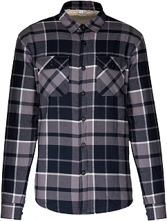 Kariban K 579 Flanelová košile s sherpa fleecovou podšívkou 20.K579 storm grey/navy