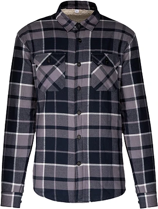 Kariban K 579 Flanelová košile s sherpa fleecovou podšívkou 20.K579 storm grey/navy Kariban K 579 Flanelová košile s sherpa fleecovou podšívkou 20.K579 storm grey/navy