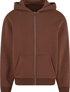 Build your Brand BY 285 Pánská mikina s kapucí z těžké bavlny "Fluffy" 56.0285 chocolate brown