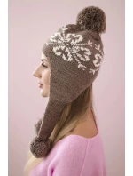 Dámské ušanky Balbina K381 cappuccino Dámské ušanky Balbina K381 cappuccino