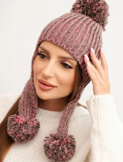 Dámská čepice ušanka Emma K343 pudrově růžová