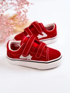 Klasické dětské tenisky se suchým zipem Červené Phiris