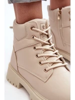 Dámské zipové zateplené trapery Gremiva Beżowe