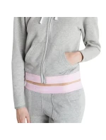 Mikina s kapucí QS5667E šedo-růžová - Calvin Klein Mikina s kapucí QS5667E šedo-růžová - Calvin Klein