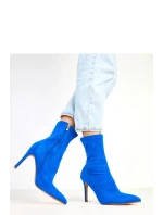 Dámské kotníkové boty na jehlovém podpatku AX-121 Královská modř - COMER