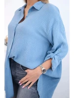 Bavlněná mušelínová košile jeansowy