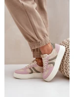 Dámské tenisky s pletením na platformě multikolor Lesida