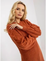 Dámský svetr LO SW LK 3001 kardigan.82P tmavě oranžový Dámský svetr LO SW LK 3001 kardigan.82P tmavě oranžový