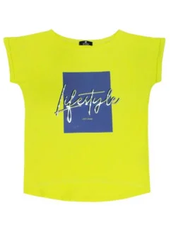 Dámské tričko LIFESTYLE nenonově zelené - Off Pink