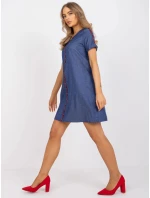 Dámské šaty-LK-SK-506799.52P modré - Lakerta Dámské šaty-LK-SK-506799.52P modré - Lakerta