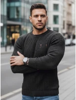 Pánský tmavě šedý svetr FashionStreet WX1990