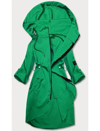 Tenký zelený dámský přehoz přes oblečení s kapucí (B8118-82) Tenký zelený dámský přehoz přes oblečení s kapucí (B8118-82)