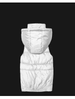 Dámská péřová bunda bez rukávů s kapucí Goodlookin white (B8600-26)