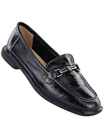 Dámské kožené klasické černé polobotky Vinceza 86429