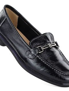 Dámské kožené klasické černé polobotky Vinceza 86429