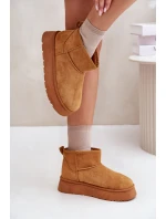 Nízké dámské sněhule na platformě s teplou podšívkou Camel Saldren