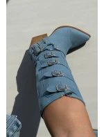 Fivelle Džíny Kovbojky Na Podpatku S Klamrami