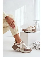 Dámské semišové tenisky Kobbo 66954 béžové