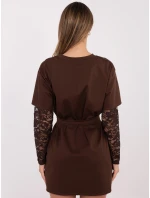 Šaty MI SK 4303.62 hnědé Šaty MI SK 4303.62 hnědé