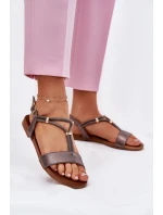 Dámské Plné Sandály S Pásky S.Barski KV51-120 Grafitové