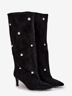 Kozačky na podpatku model 218484 Step in style