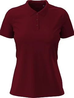Stedman Stretch Polo Women Dámské elastické piqué polo z těžké bavlny 05.9740 bordeaux