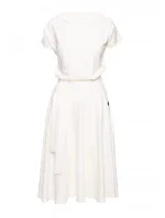 B067 Rozšířené šaty - ecru