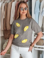 Dámský oversize svetr s citrony Lemon grey FashionStreet MY2478