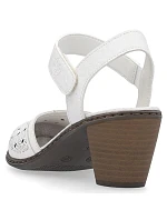 Kožené pohodlné sandály Rieker W RKR650 white Kožené pohodlné sandály Rieker W RKR650 white