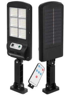 POULIČNÍ LAMPA SOLÁRNÍ LUCERNA 120LED + DÁLKOVÉ OVLÁDÁNÍ POHYBOVÝ A SOUMRAKOVÝ SENZOR