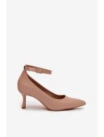 Lodičky s páskem tmavě béžové Perrine