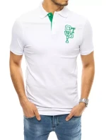 Pánská polokošile s výšivkou bílá FashionStreet PX0439