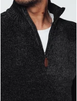 Pánský tmavě šedý svetr FashionStreet WX2237 Pánský tmavě šedý svetr FashionStreet WX2237