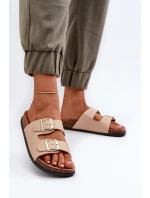 Dámské sandály s přezkami béžové Oliena