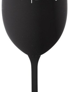 ÚKLID POČKÁ - černá sklenice na víno 350 ml