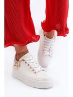 Dámské tenisky s ozdobou Bílé Celedria Dámské tenisky s ozdobou Bílé Celedria